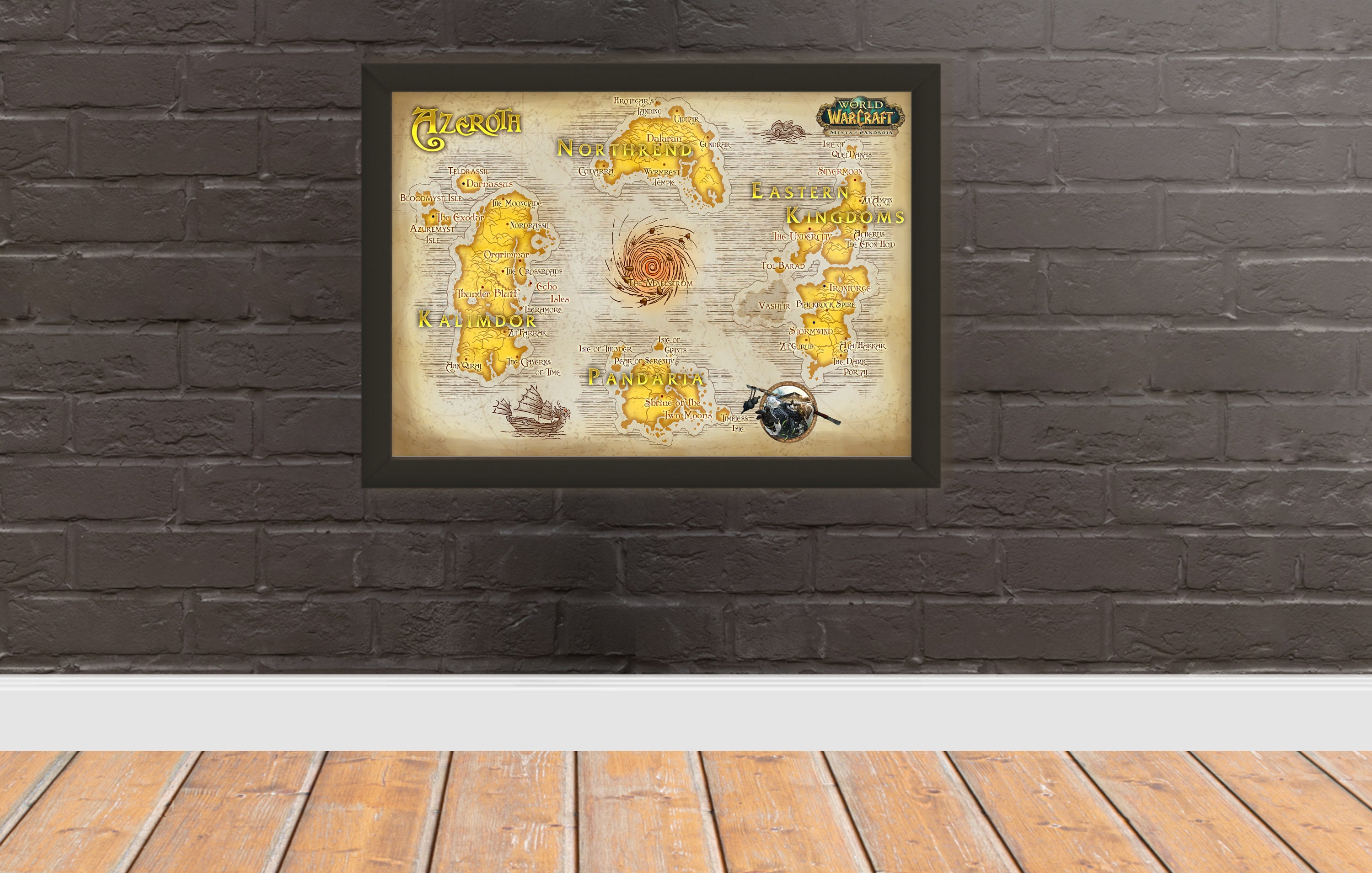 High Quality Map of Azeroth From World of Warcraft Mists of Pandaria ...