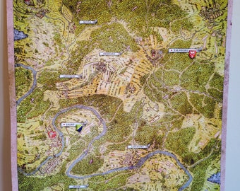 Bohemia map from Kingdom Come Deliverance - High quality print