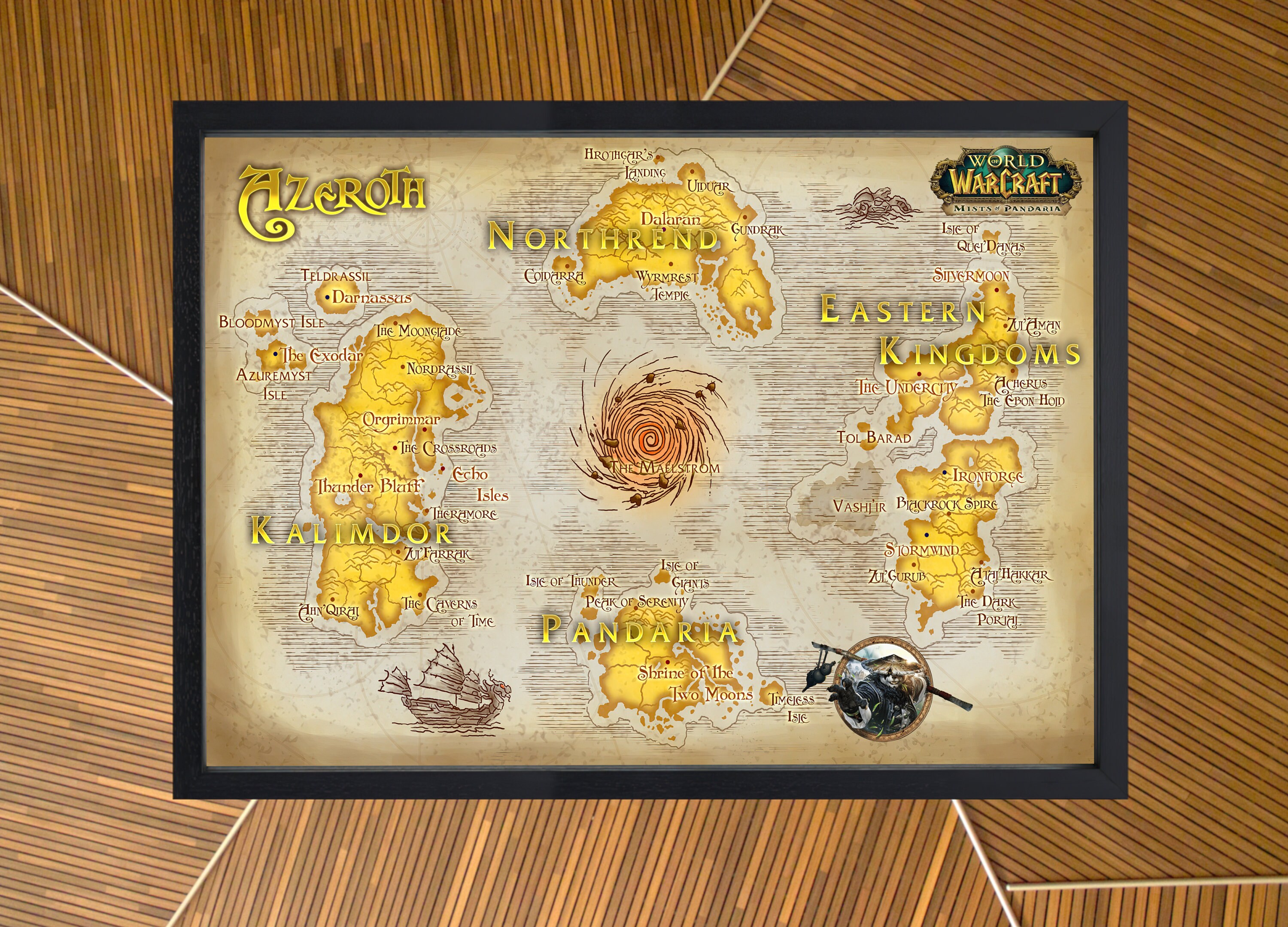High Quality Map of Azeroth From World of Warcraft Mists of Pandaria ...