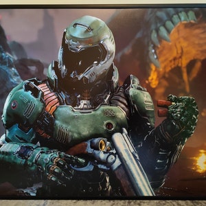 High quality poster of the Doom Slayer from DOOM Eternal