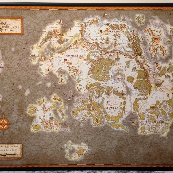 Tamriel de The Elder Scrolls Online Carte de haute qualité