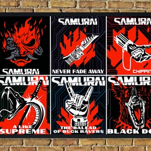 SAMURAI Collage Poster – Inspired by Cyberpunk 2077 & Refused’s Iconic Soundtrack