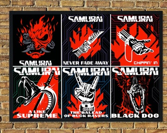 SAMURAI Collage Poster – Inspired by Cyberpunk 2077 & Refused’s Iconic Soundtrack