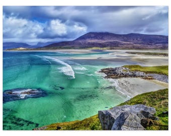 Prachtige aluminiumprint buiten-Hebriden, Schotland - Levendige kunst voor modern decor