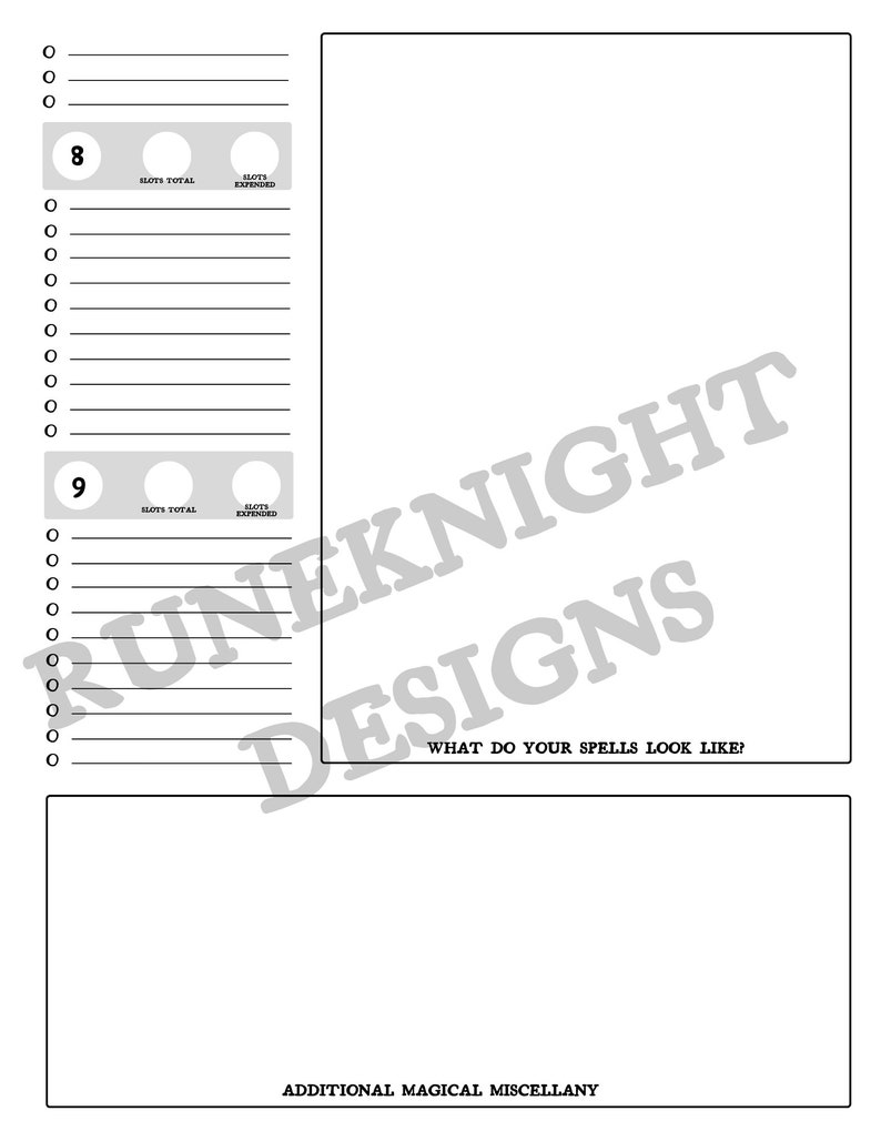Printable Dnd 5e Character Sheet - Etsy