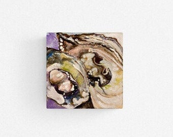 Fine art giclee print "Oysters" 8"x8" print of original acrylic painting