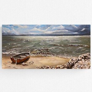 Fine art giclee print &quot;Storm Coming&quot; 20&quot;x10&quot; print of original acrylic painting