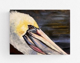 Wydruk giclee „Pelikan” w formacie 16"x12" z oryginalnego obrazu akrylowego