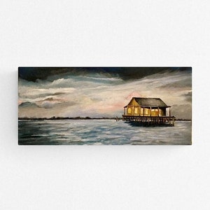 Fine art giclee print &quot;Sunset&quot; 20&quot;x10&quot; print of original acrylic painting
