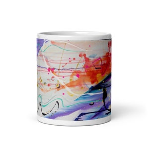 Original art coffee mug &quot;Imagination&quot; mug featuring an original acrylic painting