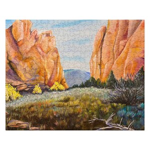 Jigsaw puzzle &quot;Garden of the Gods&quot; puzzle featuring an original acrylic painting