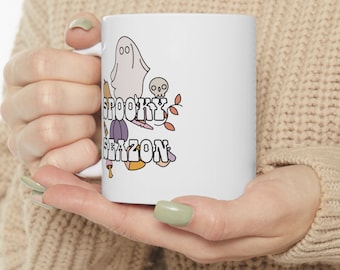 Halloween Coffee Mug, Pumpkin Mug, Gift For Halloween, Spooky Season, Ghost Mug ,Ghost halloween Mug, Fall Coffee Mug, Spooky Season Mug