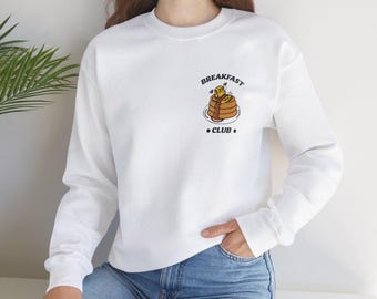 Breakfast Club, Bohemian, Vintage Comfort Colors, Sweatshirt Oversized, Retro Graphic Sweatshirt