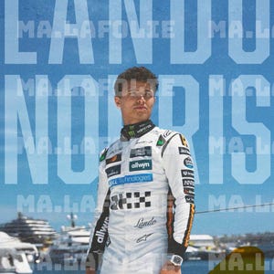Lando Norris poster / Formula 1 / poster / painting / car / single-seater / digital / driver / decoration / idea / F1