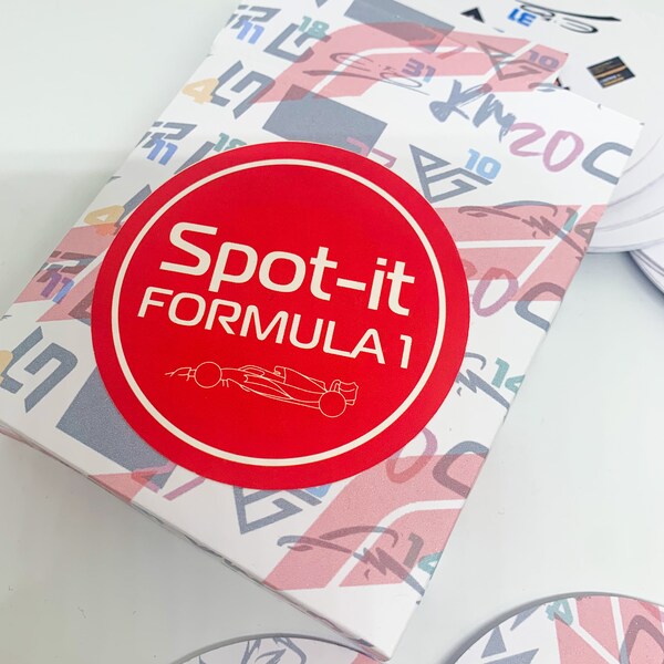 Spot-it Formula 1 / Dobble formule 1 / version numérique / digital version / game / jeu / carte / jeu de société/ cadeau / pilote