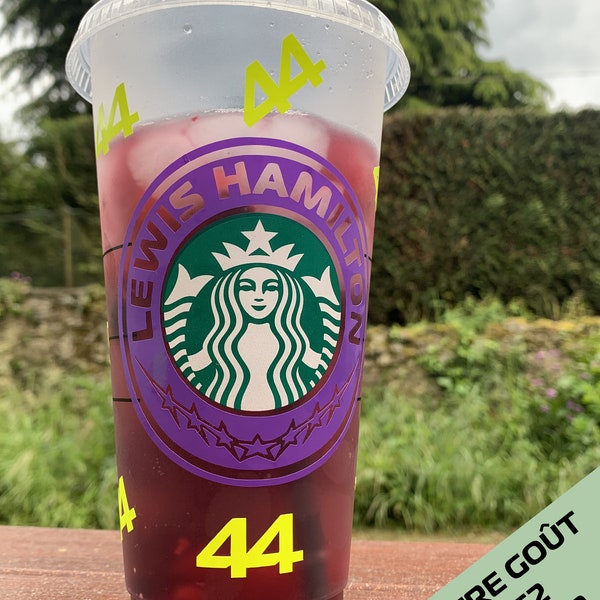 Reusable cup and lid / F1 / F2 / Motogp / formula 1 / formula 2 / driver / gift / personalization / gifs / straw / vinyl