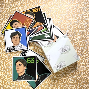 Juego de cartas de memoria/Mistigri/ personalizado/ F1/ Fórmula 1/ Edición 2024/ Piloto/ piloto/ equipo/ monoplaza/ regalos/ regalo/ tarjetas/ aprender