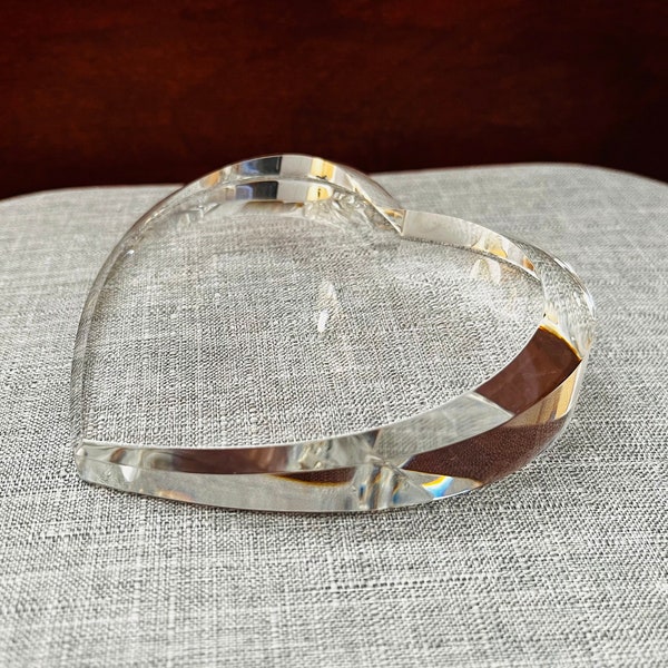 Crystal Heart Gift, Award, Paperweight, Blank or Personalized Engraving. Ideal Gift for Loved Ones, Fundraising, Retirement.