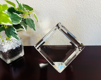 Crystal Corner Standing Cubes, 5 Sizes Available, Blank or Engraved. Ideal Gift, Trophy, Award, Home Decor, Free 1-Day Rush Production.