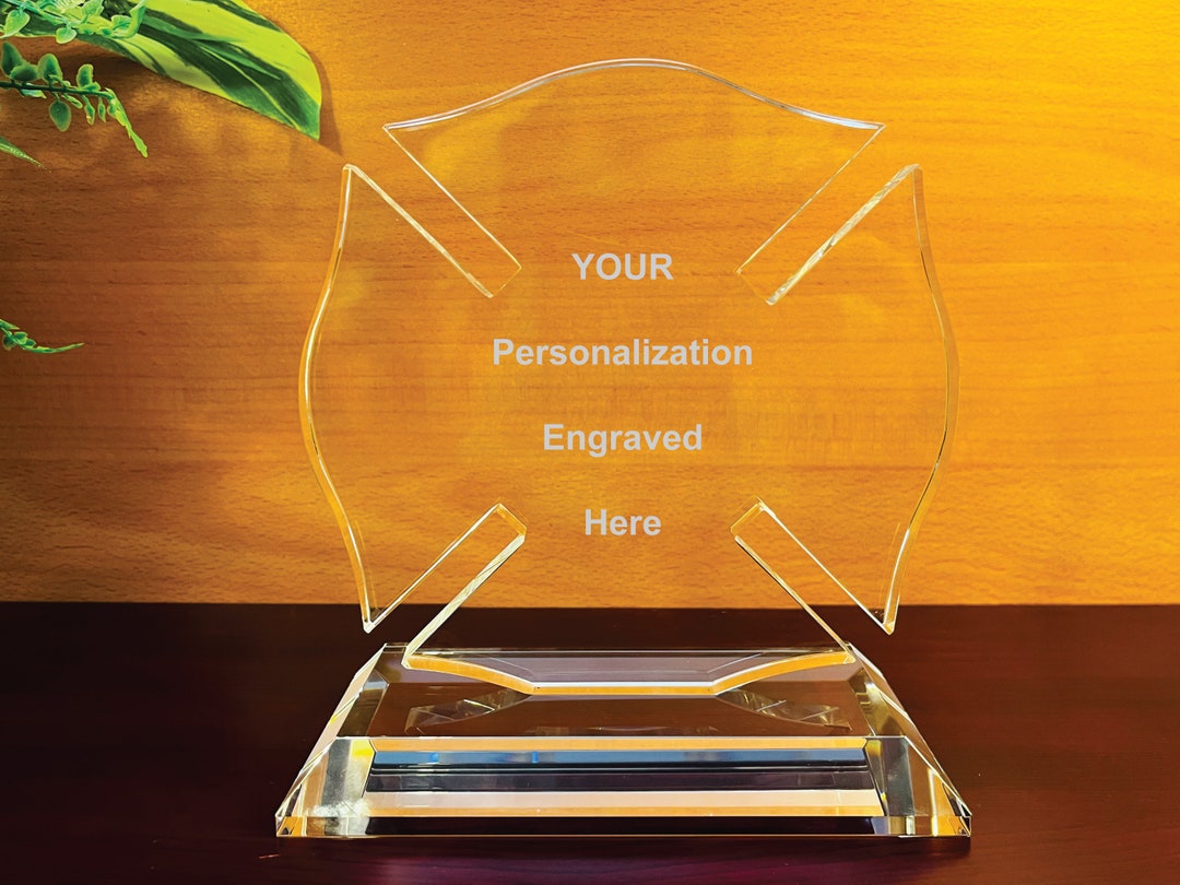 Crystal Maltese Cross Award Blank or Engraving Ideal Home Etsy