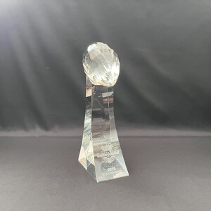 Crystal Football Champion Award, Free Engraving on Base, Ideal Award for Football Player, Coach, Fans and Winners, Free Layout. bild 3