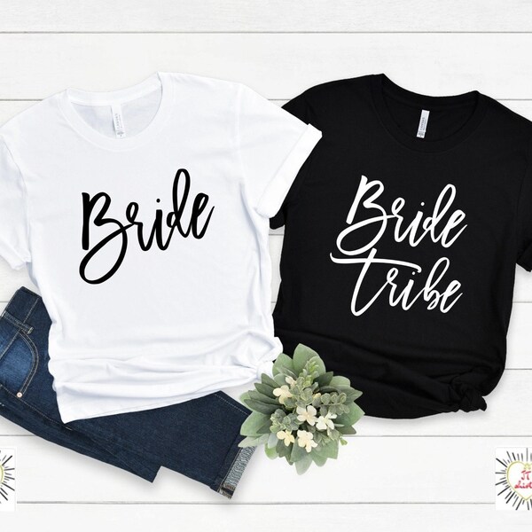 T-shirt Donna V-neck Bride Tribe - Per Addio Al Nubilato E Matrimonio - S-XXXL