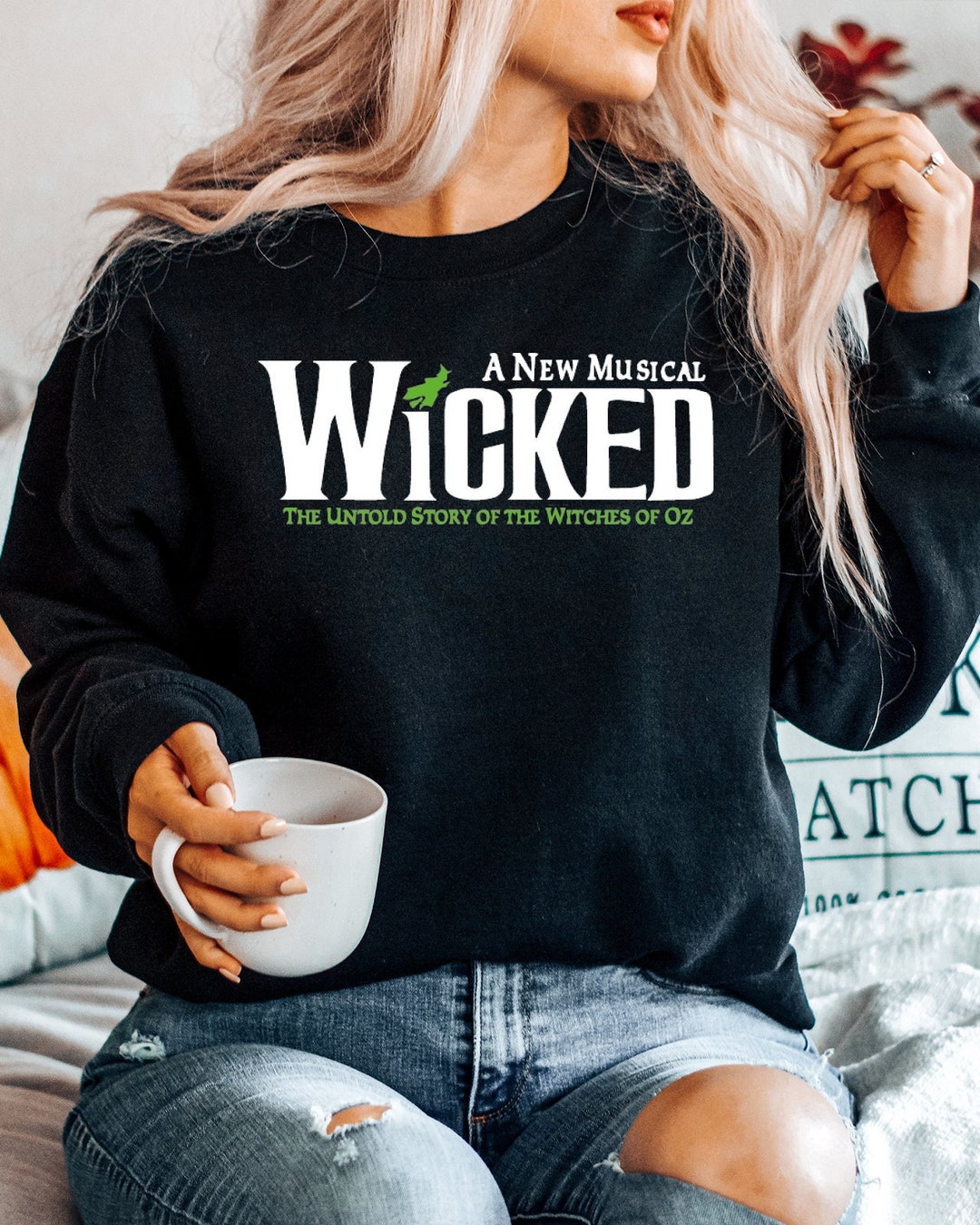 Wicked Broadway Musical Sweatshirt Wicked Broadway A New Etsy
