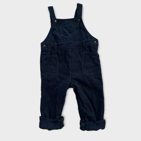 Vintage Corduroy Overalls Baby Navy Blue Gem