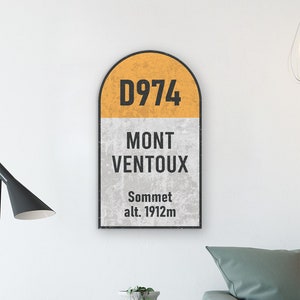 Mont Ventoux - Cycling Pass Sign - Cycling Summit - Gift for Cyclist