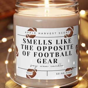 Funny Football Mom Soy Wax Candle, Sports Manager Gift, Football Coach Present, Senior Football Boys Gift, Team Spirit Candle