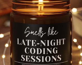 Computer Coder Soy Wax Candle, Software Engineer Medical Coding Developer Humor Decor