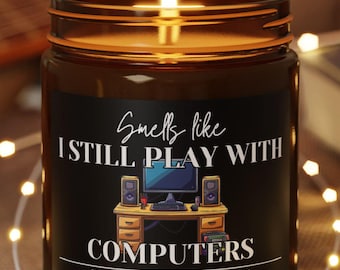 Computer Coder Candle, Software Engineer Graduation Gift