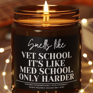 Funny Veterinarian Student Soy Wax Candle, Future Vet Tech Nurse Joke Gift For Vet Student Graduate, Doctor Veterinary Med School 2025