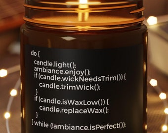 Funny Java Language Candle, C++ Valid Program, Computer Science Software Developer Gift, Coder Developer Engineer Programmer, Medical Coding
