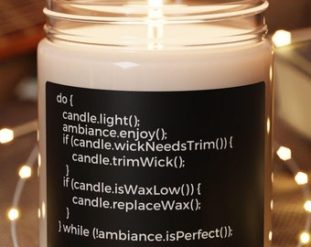 Funny Java Language Candle, C++ Valid Program, Computer Science Software Developer Gift, Coder Developer Engineer Programmer, Medical Coding
