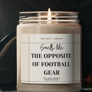 Funny Football Mom Soy Wax Candle, Sports Manager Dad Coach Gift for High School Senior Football Boys, Gear Spirit Season Bulk Team Player
