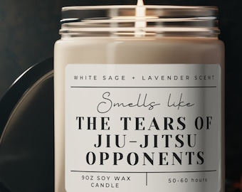 Funny Brazilian Jiu Jitsu Coach Soy Wax Candle, BJJ Gi Gift For Instructor, Martial Arts Self Defense Candle, Combat Sports Coach Present