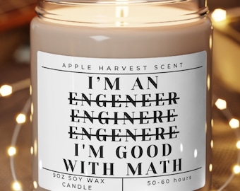 Funny Civil Engineer Candle - Engineering Student Gift, Structural Engineer Desk Decor, Graduation Gift for Civil Engineers, Office Decor