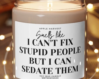Funny Anesthesia Candle - CRNA Gift, Nurse Anesthetist Graduation Present, Anesthesiologist Assistant Surgical Tech Gift, Medical Humor