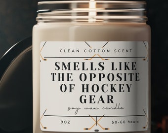 Funny Hockey Mom Soy Wax Candle Sports Manager Dad Coach Gift For High School Senior Hockey Boys Gear Spirit Season Bulk Team Player