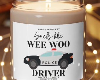 Police Officer Soy Wax Candle, Sheriff Deputy Graduation Promotion Decor