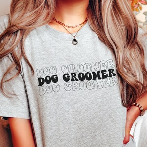 Retro Dog Grooming Shirt Fur Stylist Shirt Dog Groomer Gift Pet Groomer Shirt Cat Groomer Gift Funny Groomer Shirts For Dog Groomers Gift