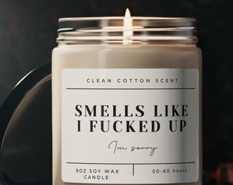 I'm Sorry Candle - Sentimental Apology Gift, Minimalist Soy Wax Candle, Forgiveness & Reconciliation Present, Regret and Makeup Gesture