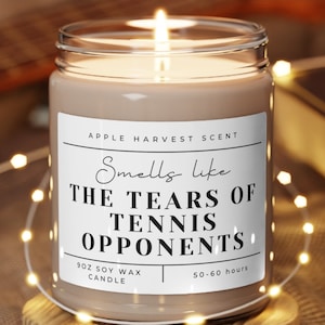 Funny Tennis Coach Soy Wax Candle Tennis Team Gifts Ideas For Senior Girls Players Boys Tennis Captain End Of Season High School Women Sport