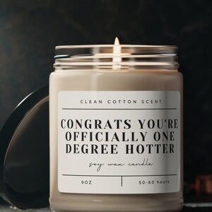 College Graduate Soy Wax Candle, Masters Degree, PHD Graduation Gifts, Grad Gifts for Him, Class of 2026, Bachelors Grad Congrats