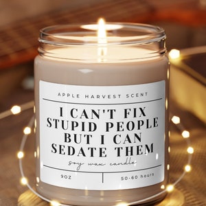 CRNA Anesthesia Soy Wax Candle, Nurse Anesthetist Surgical Team Graduation Humor Decor bild 1