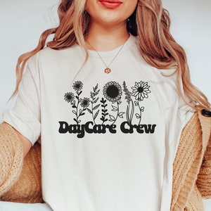 Daycare Crew Shirt Day Care Infant Teacher Gift Toddler Childcare Worker Tee Childhood Educator Provider Staff Toddler Instructor Assistant