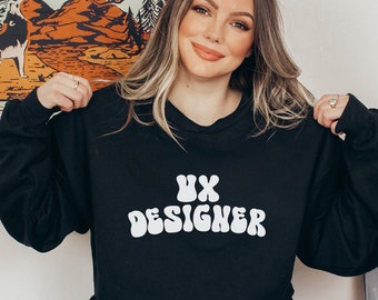 UX Designer Crewneck Sweatshirt, Retro Web Designer Sweater, Graphic Designer Gift, UI Design Women in It Tech