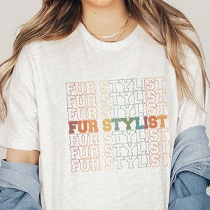 Retro Dog Grooming Shirt Fur Stylist Shirt Dog Groomer Gift Pet Groomer Shirt Cat Groomer Gift Funny Groomer Shirts For Dog Groomers Gift