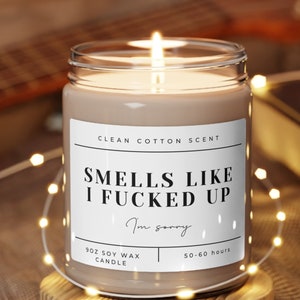 I&#39;m Sorry Soy Wax Candle, Apology Gift, Sentimental Breakup & Makeup, Minimalist Regret, Forgiveness, Last Minute Apology, Heartbreak